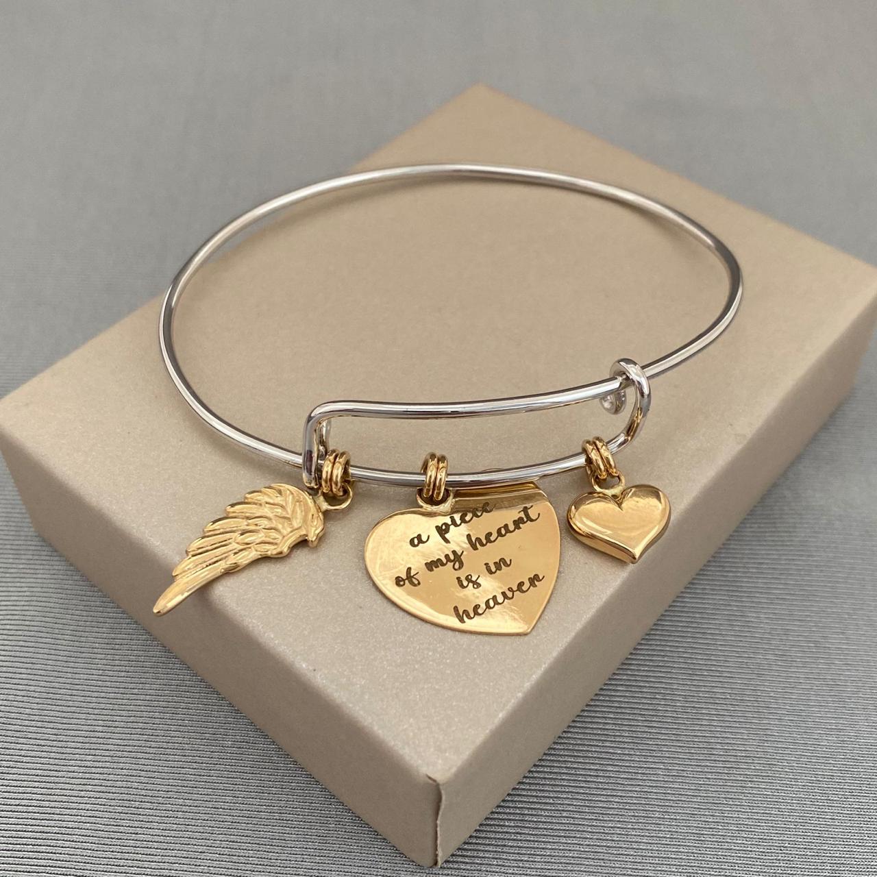 Pulso guaya dijes ala y corazon  (POR FABRICACION) Oro amarillo 18k 15,5 Gr / 18 Cm